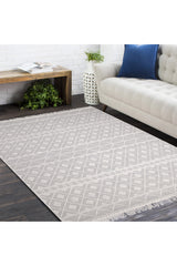 Bristol Wool Hand Woven Contemporary Area Rug Light Gray