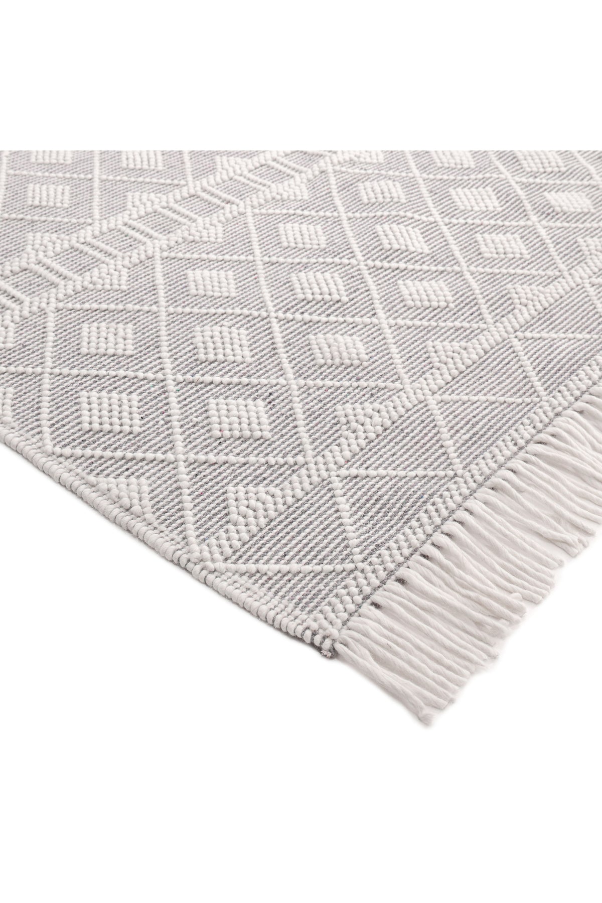 Bristol Wool Hand Woven Contemporary Area Rug Light Gray