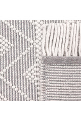 Bristol Wool Hand Woven Contemporary Area Rug Light Gray
