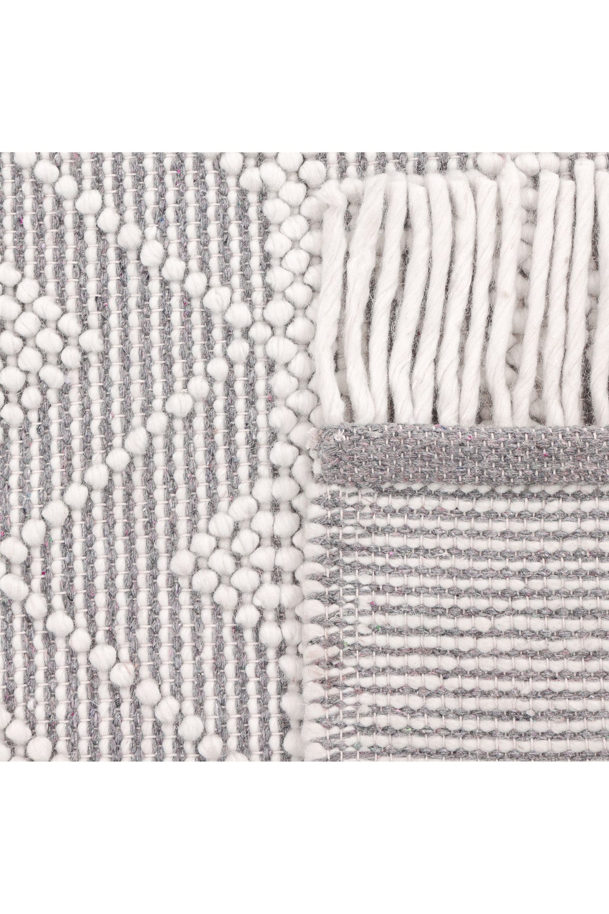 Bristol Wool Hand Woven Contemporary Area Rug Light Gray