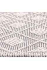 Bristol Wool Hand Woven Contemporary Area Rug Light Gray