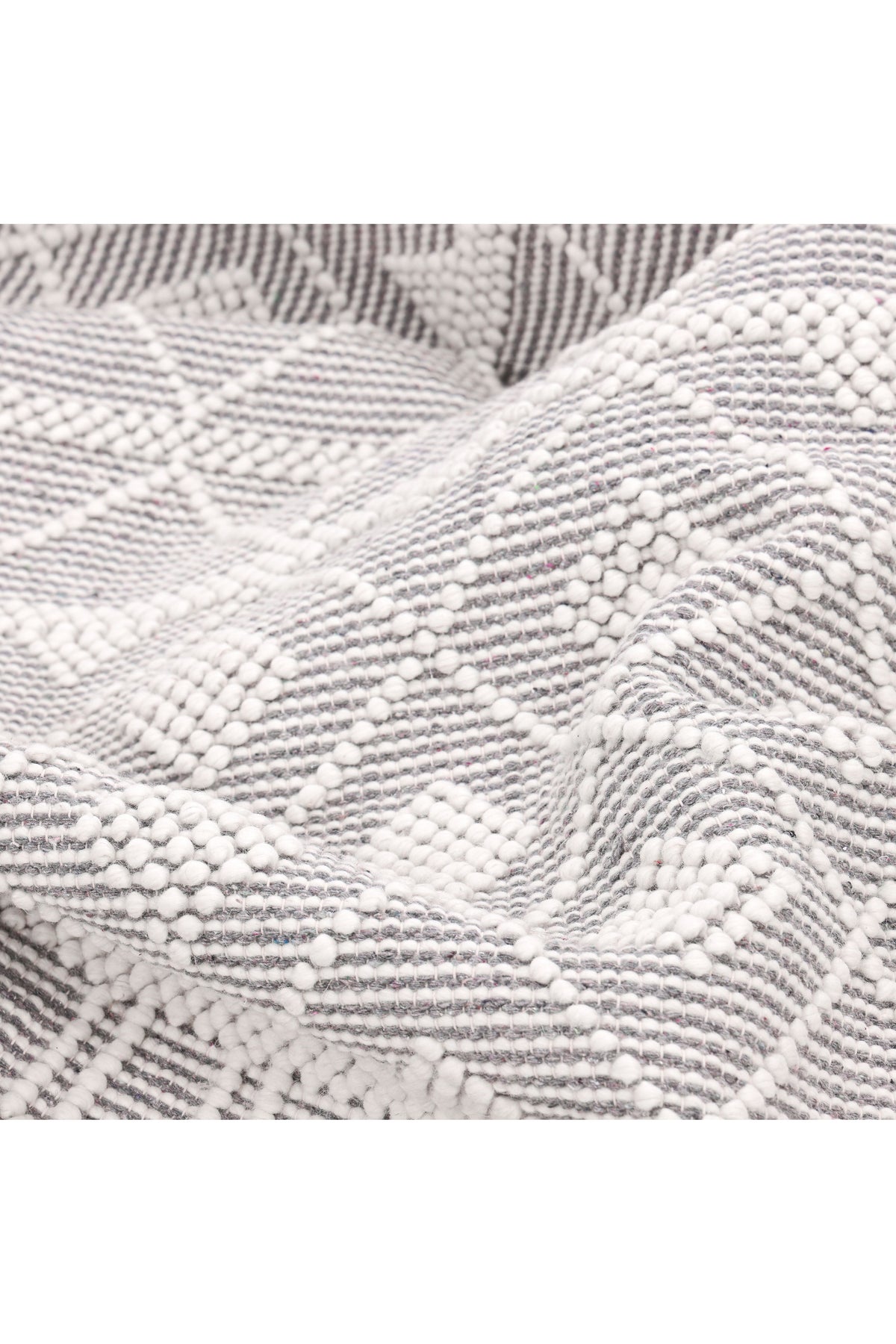 Bristol Wool Hand Woven Contemporary Area Rug Light Gray