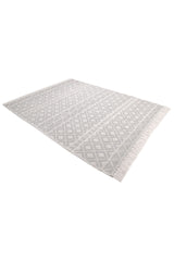 Bristol Wool Hand Woven Contemporary Area Rug Light Gray