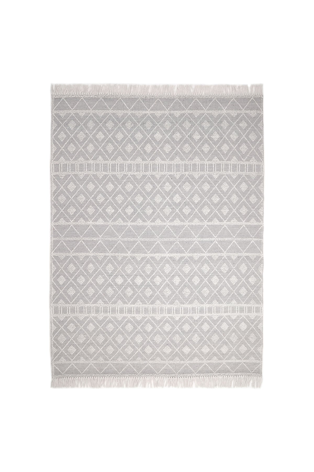 Bristol Wool Hand Woven Contemporary Area Rug Light Gray