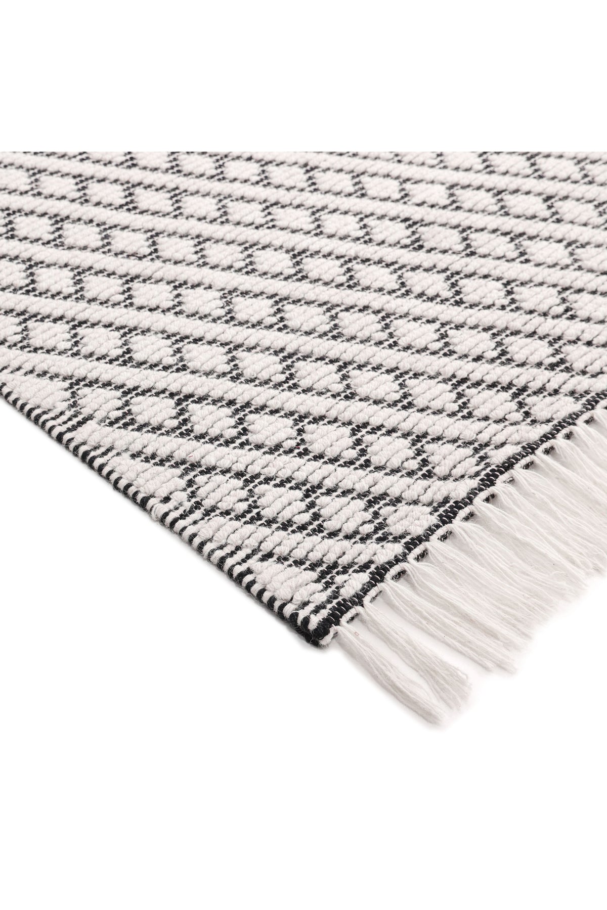 London Wool Hand Woven Contemporary Area Rug Ivory
