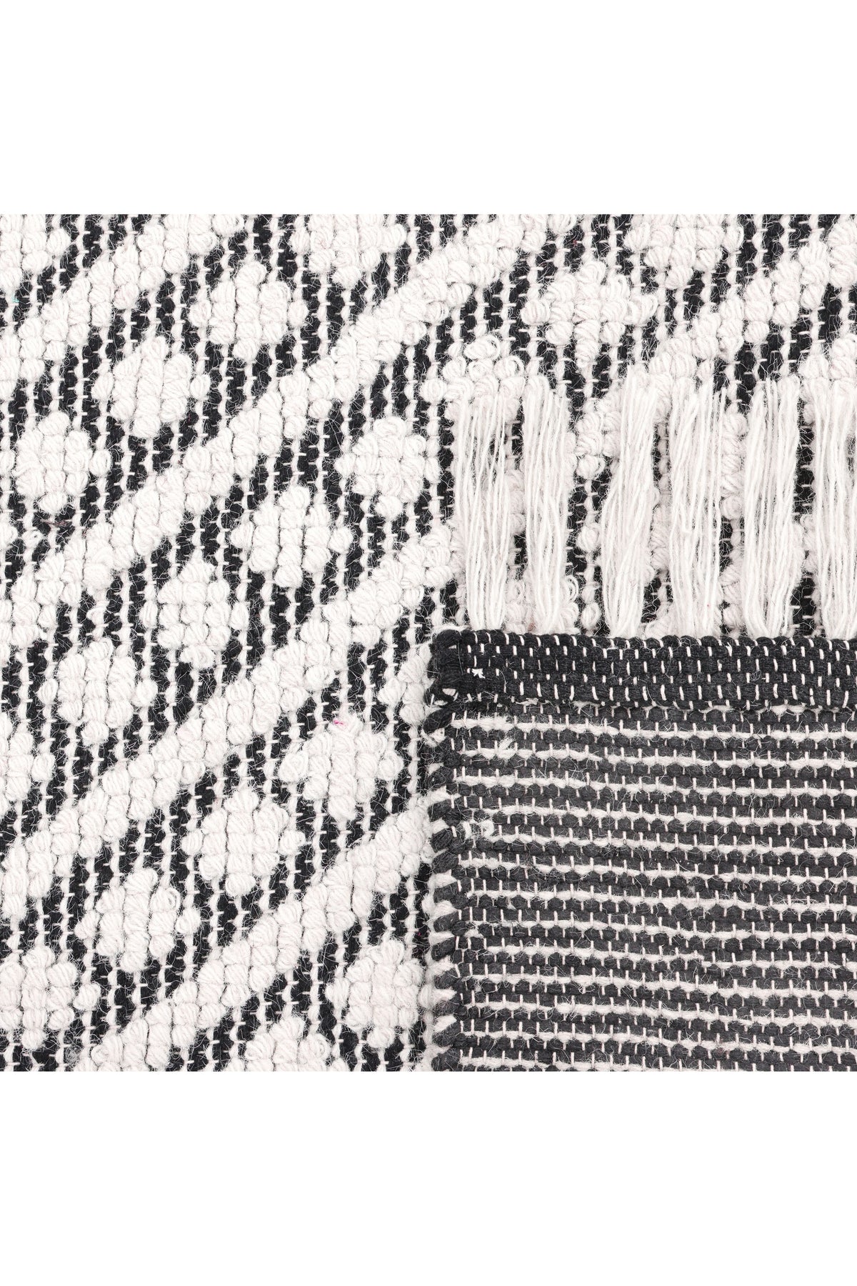 London Wool Hand Woven Contemporary Area Rug Ivory