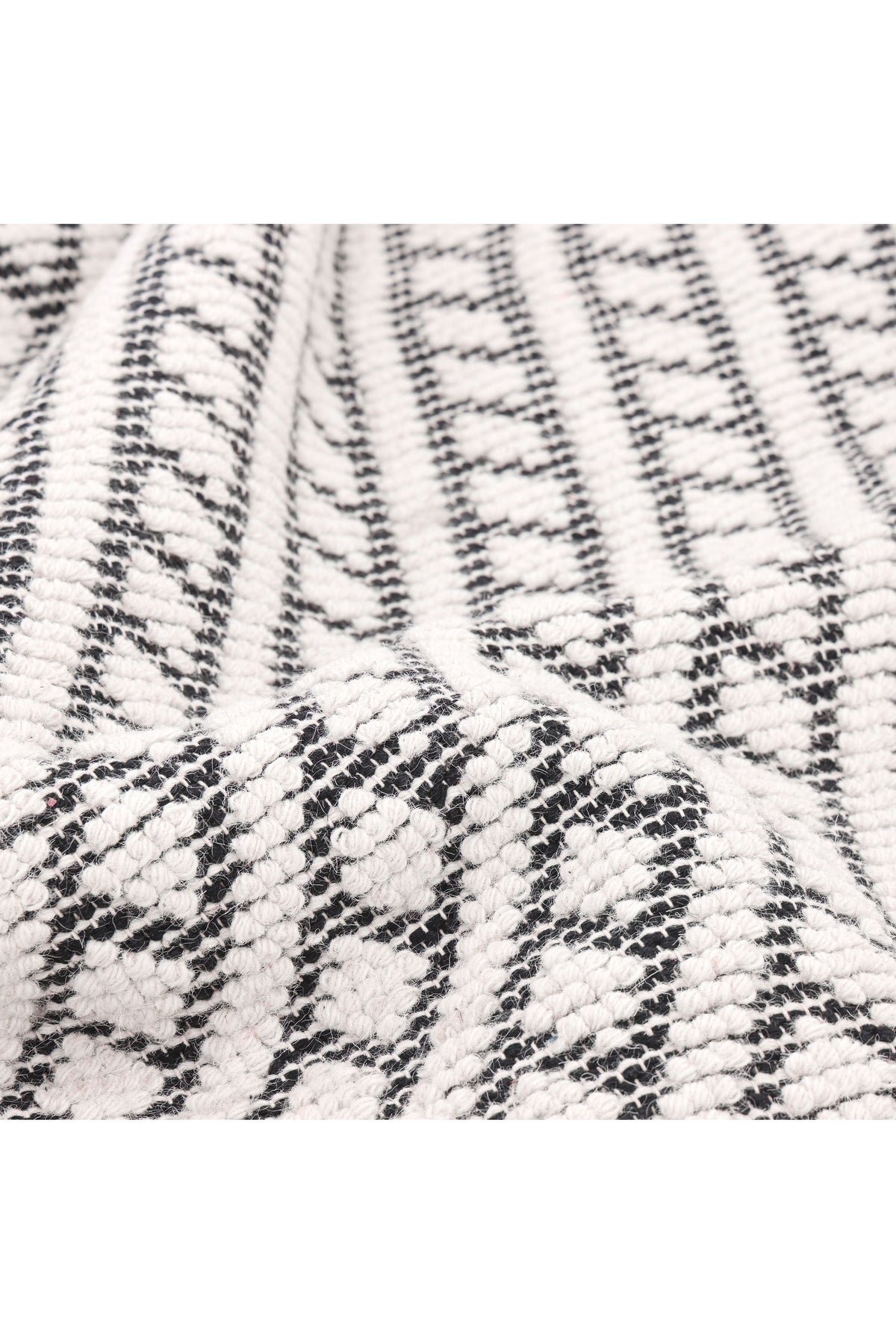 London Wool Hand Woven Contemporary Area Rug Ivory
