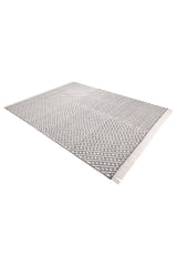 London Wool Hand Woven Contemporary Area Rug Ivory