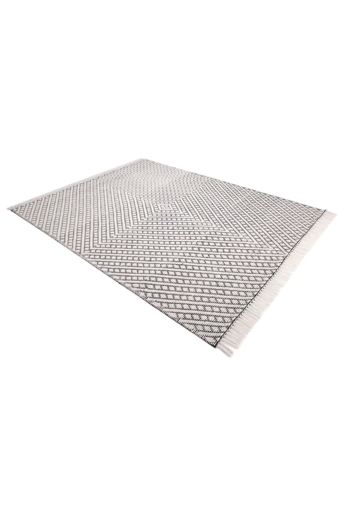 London Wool Hand Woven Contemporary Area Rug Ivory