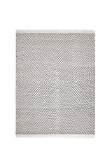London Wool Hand Woven Contemporary Area Rug Ivory