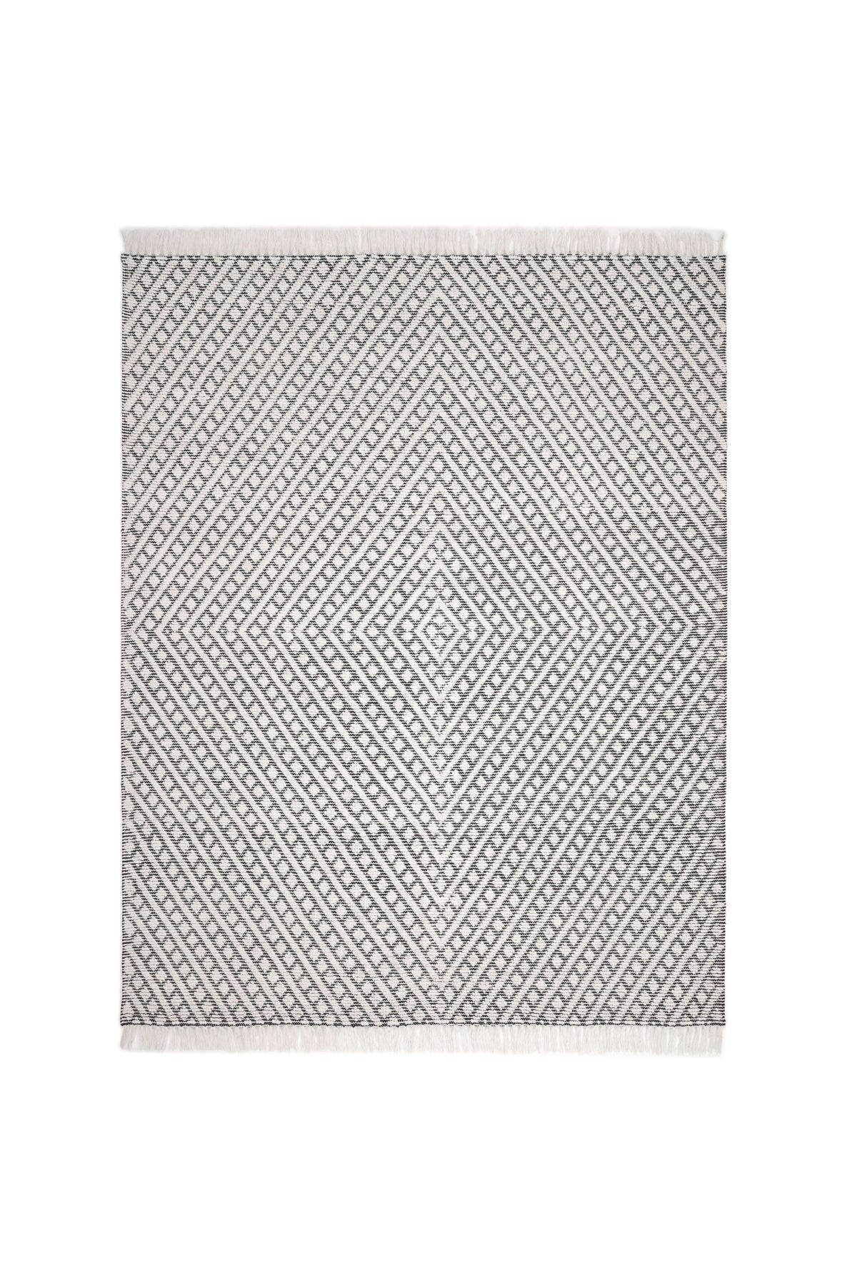 London Wool Hand Woven Contemporary Area Rug Ivory