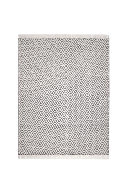 London Wool Hand Woven Contemporary Area Rug Ivory