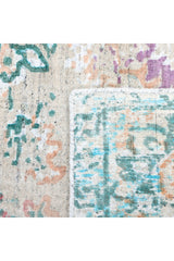 Ithica Hand-Loomed Contemporary Floral Beige Area Rug Beige