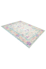 Ithica Hand-Loomed Contemporary Floral Beige Area Rug Beige