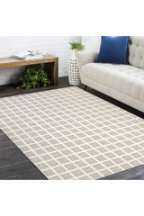 Rye Hand-Loomed Contemporary Geometric Brown Area Rug Brown