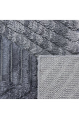 Erie Hand Knotted Contemporary Geometric Gray Area Rug Gray