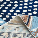 Hudson Hand Knotted Contemporary Floral Blue Area Rug Blue