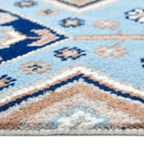 Hudson Hand Knotted Contemporary Floral Blue Area Rug Blue