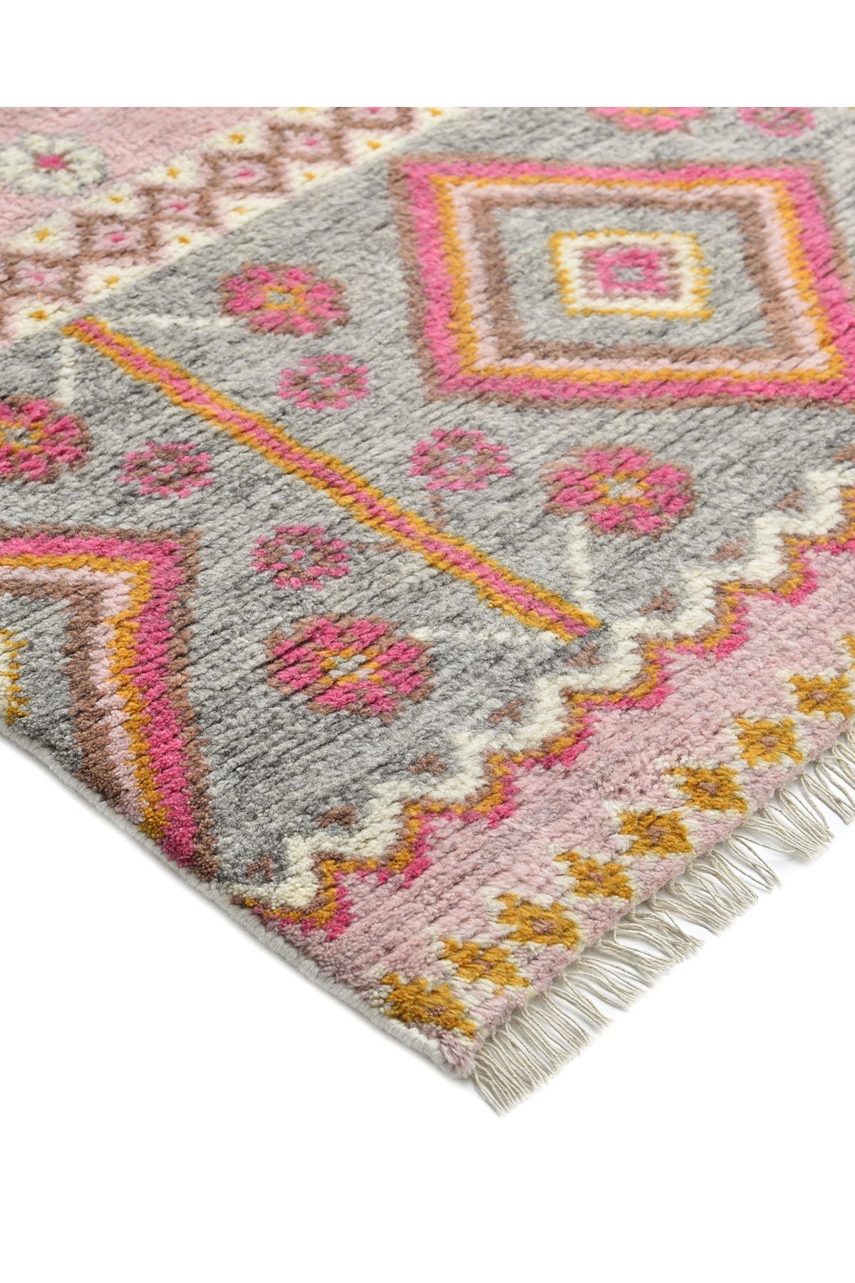 Hudson, Hand-Knotted Area Rug Pink