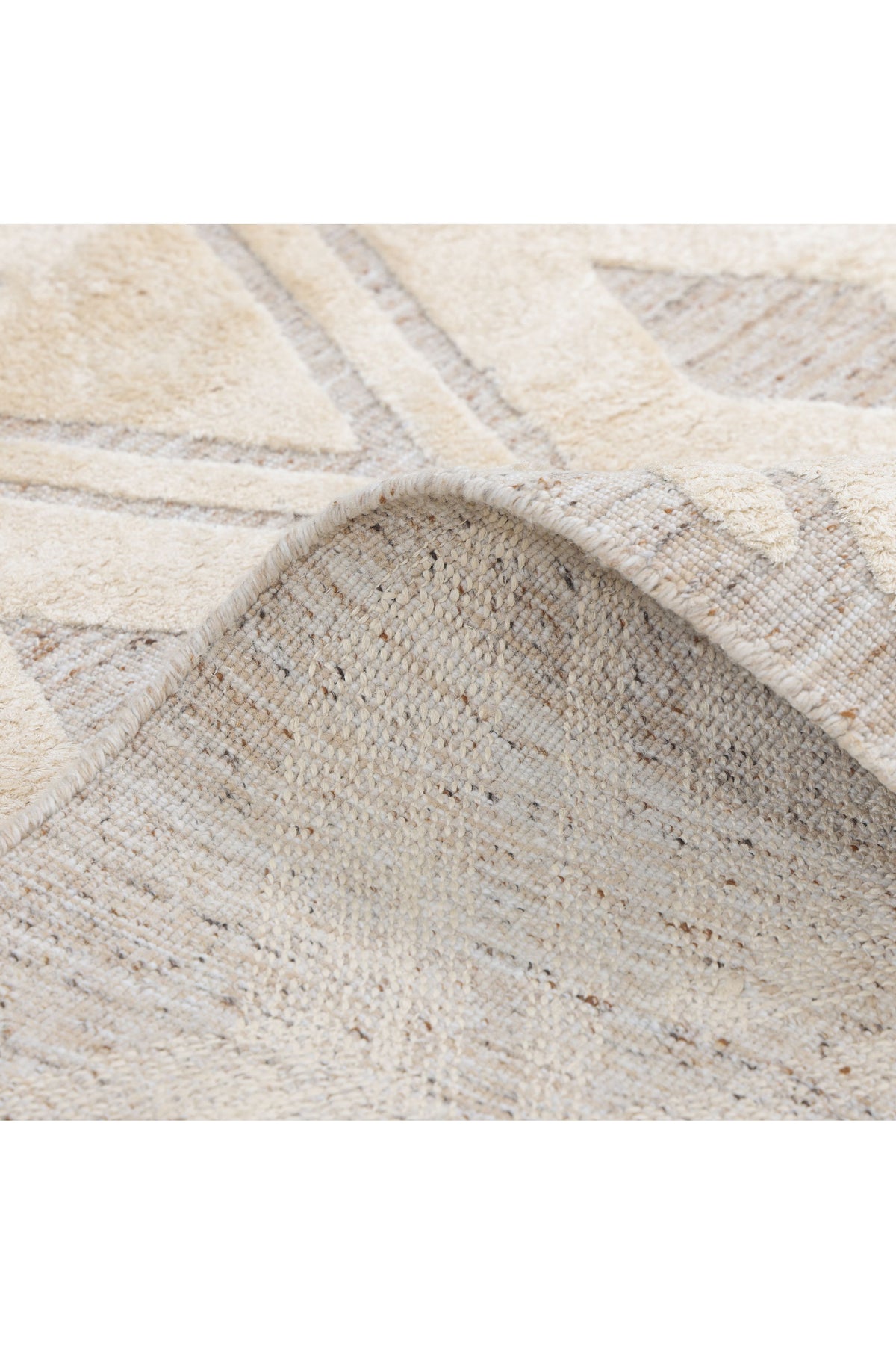 Fulton Hand-Loomed Bohemian Geometric Beige Area Rug Beige