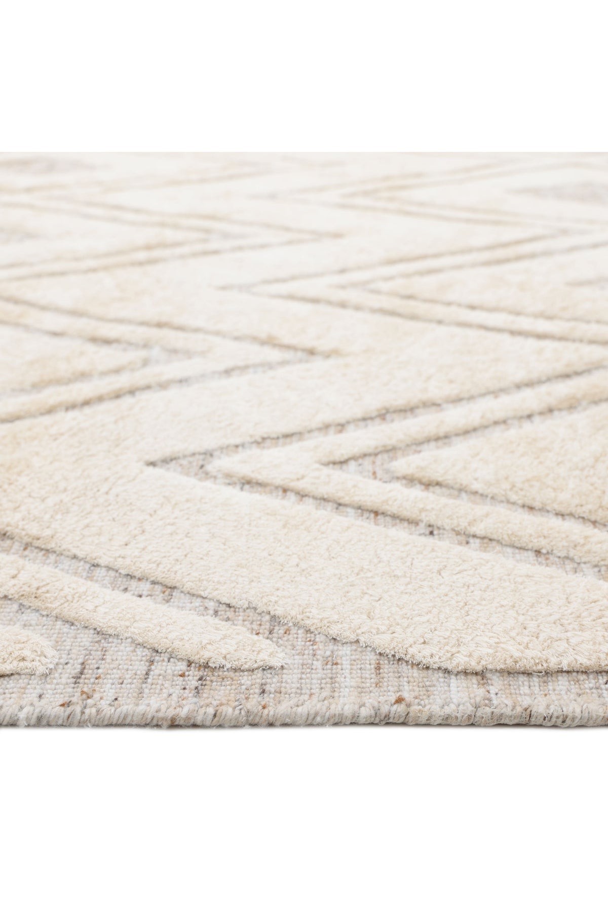 Fulton Hand-Loomed Bohemian Geometric Beige Area Rug Beige