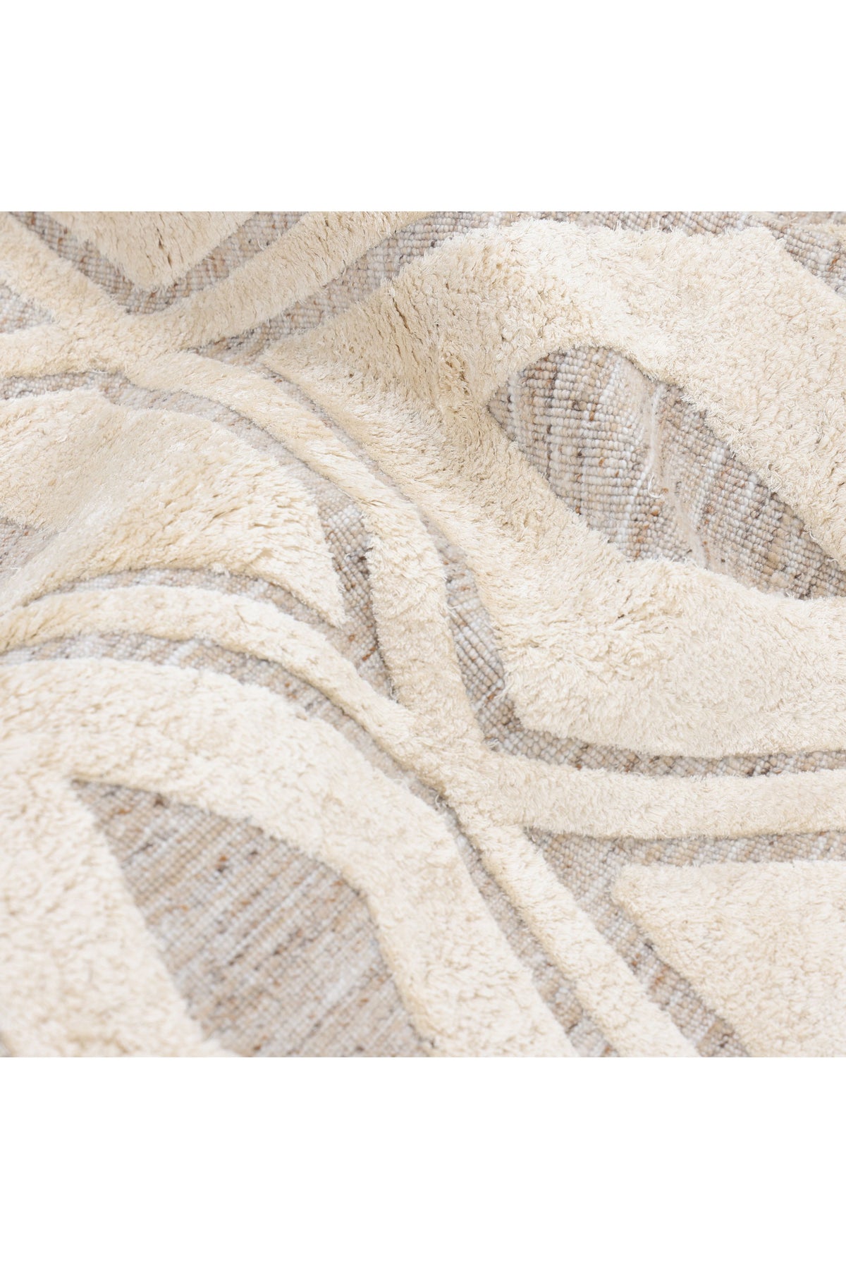 Fulton Hand-Loomed Bohemian Geometric Beige Area Rug Beige