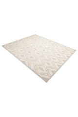 Fulton Hand-Loomed Bohemian Geometric Beige Area Rug Beige