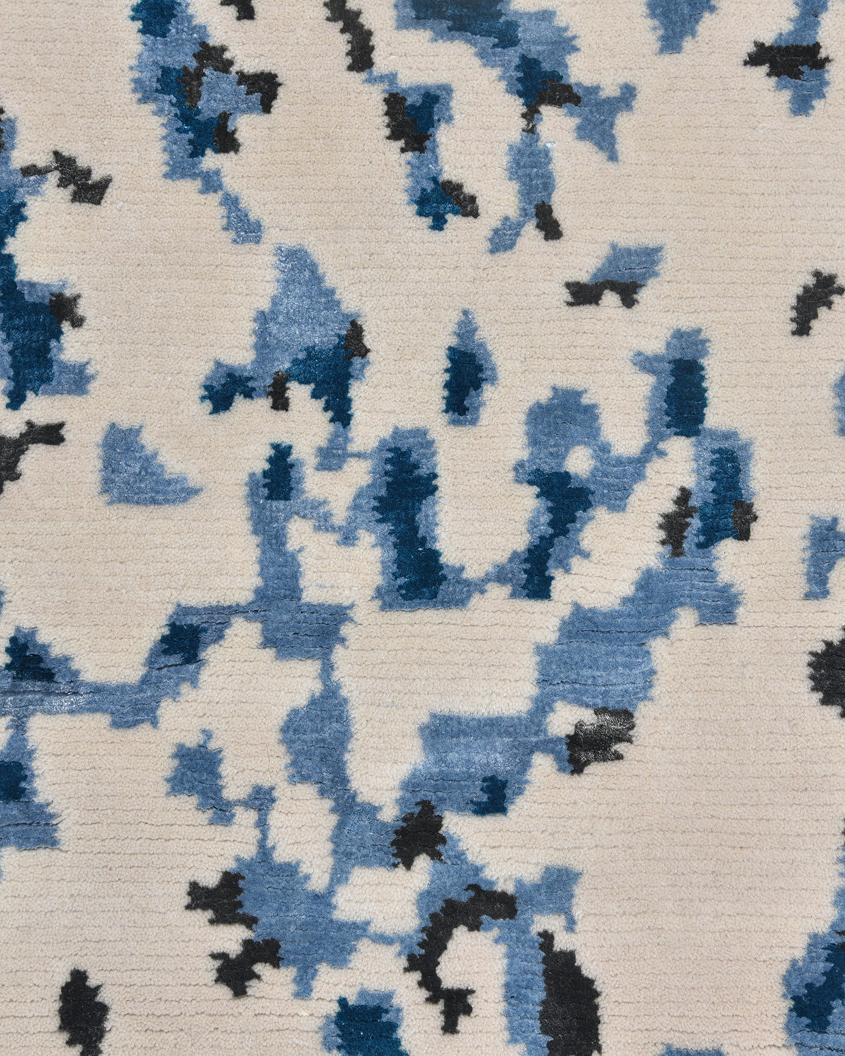 Monroe Hand Knotted Contemporary Abstract Beige Area Rug Beige
