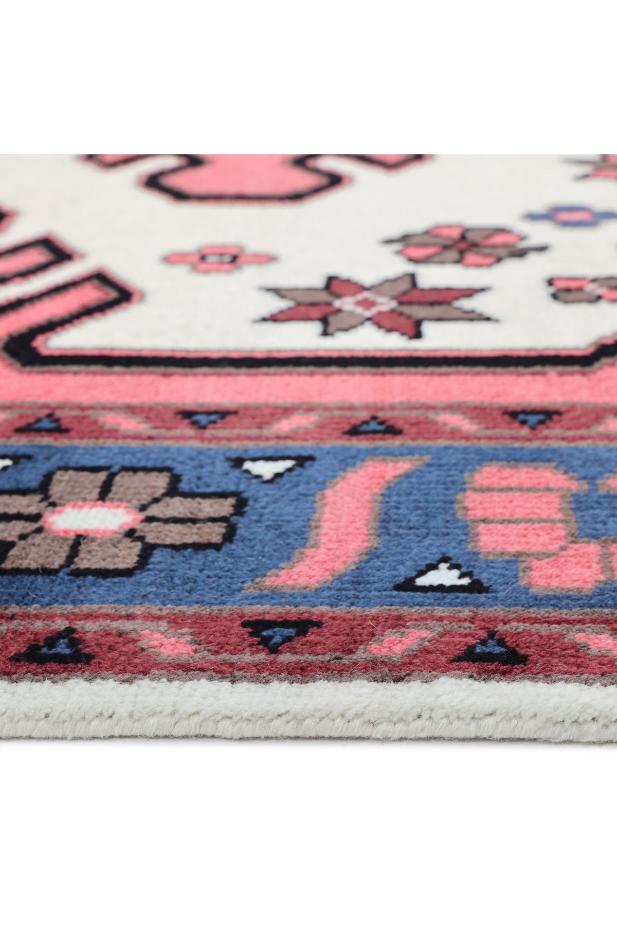 Gobi Hand Knotted Bohemian Southwestern Ivory Area Rug Ivory
