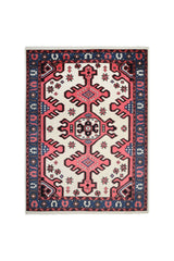 Gobi Hand Knotted Bohemian Southwestern Ivory Area Rug Ivory