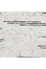 Chelsea Hand Knotted Contemporary Striped Light Gray Area Rug Light Gray
