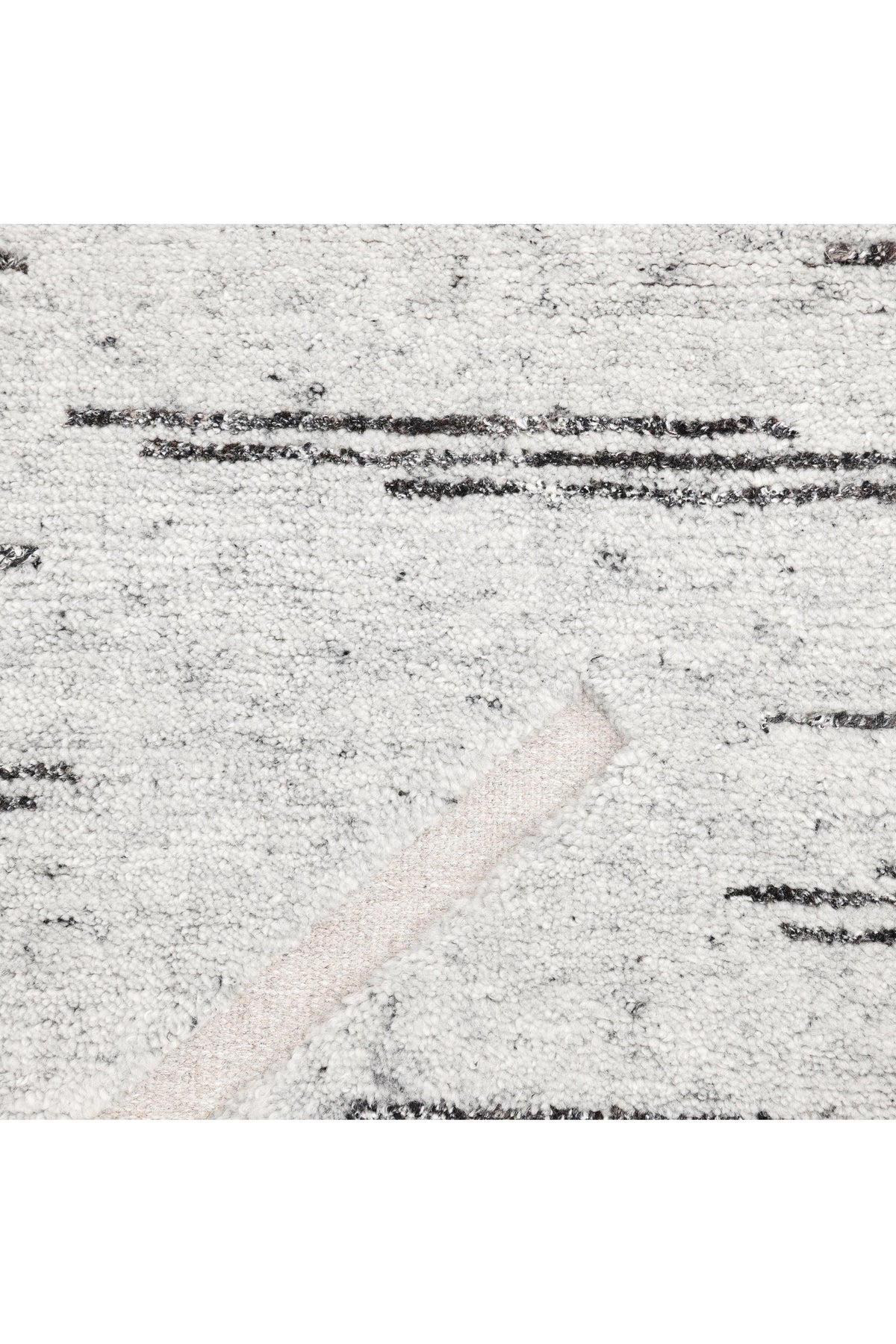 Chelsea Hand Knotted Contemporary Striped Light Gray Area Rug Light Gray