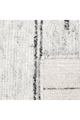 Chelsea Hand Knotted Contemporary Striped Light Gray Area Rug Light Gray