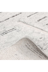 Chelsea Hand Knotted Contemporary Striped Light Gray Area Rug Light Gray