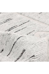 Chelsea Hand Knotted Contemporary Striped Light Gray Area Rug Light Gray