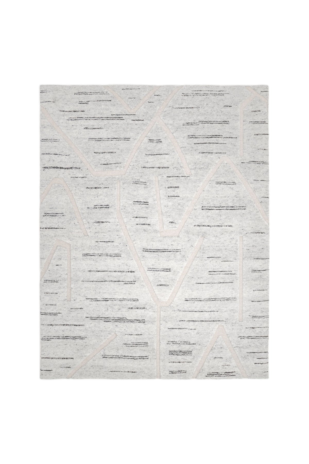 Chelsea Hand Knotted Contemporary Striped Light Gray Area Rug Light Gray