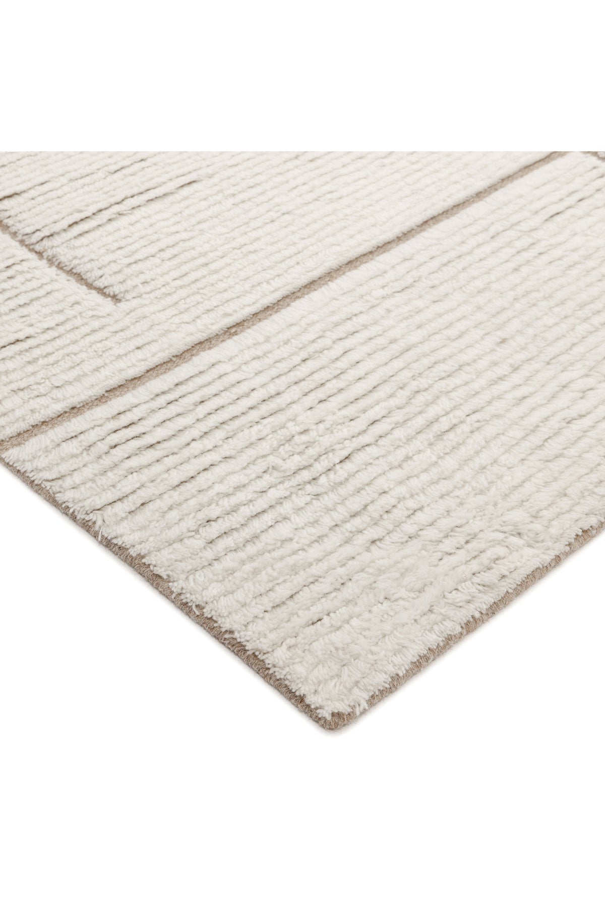 Norwich Hand Knotted Contemporary Solid Ivory Area Rug Ivory