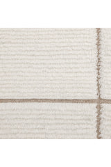 Norwich Hand Knotted Contemporary Solid Ivory Area Rug Ivory