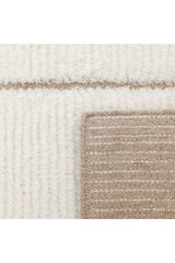 Norwich Hand Knotted Contemporary Solid Ivory Area Rug Ivory