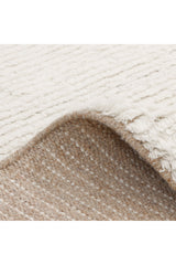 Norwich Hand Knotted Contemporary Solid Ivory Area Rug Ivory