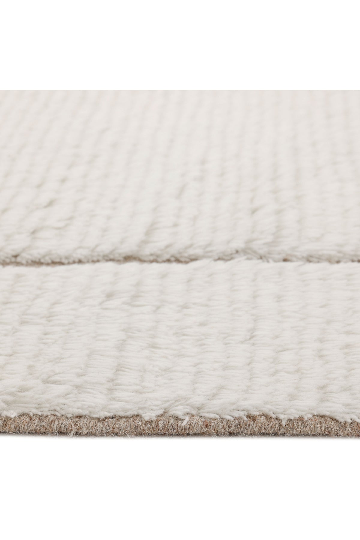 Norwich Hand Knotted Contemporary Solid Ivory Area Rug Ivory