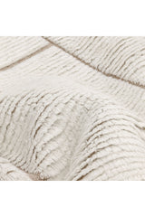 Norwich Hand Knotted Contemporary Solid Ivory Area Rug Ivory