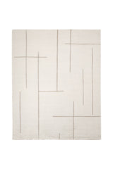 Norwich Hand Knotted Contemporary Solid Ivory Area Rug Ivory