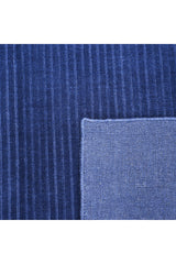 Cairo Hand-Loomed Contemporary Solid Blue Area Rug Blue