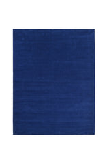 Cairo Hand-Loomed Contemporary Solid Blue Area Rug Blue