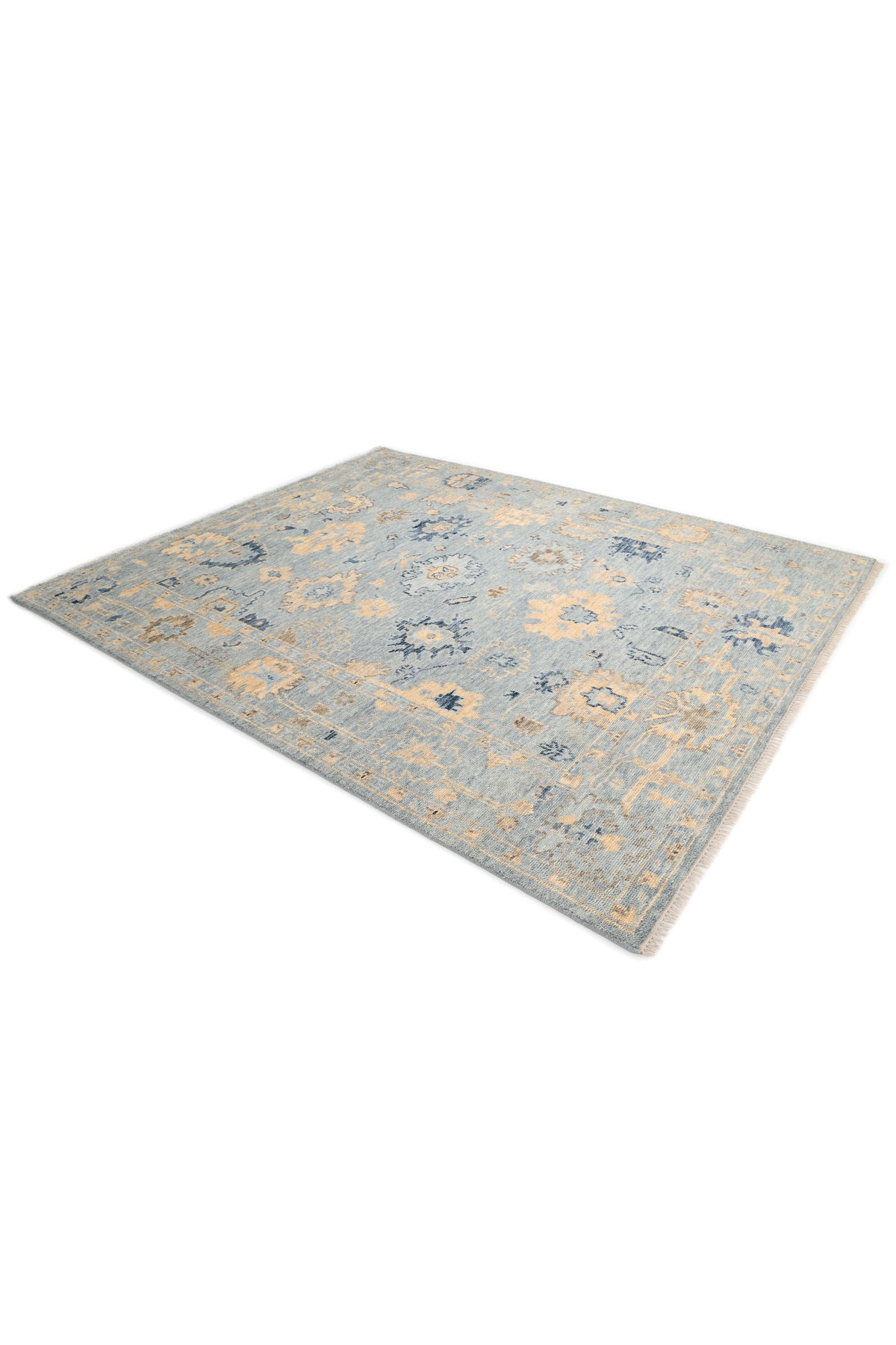 Lagos, Hand-Knotted Area Rug - 3' 0" X 5' 0" Light Gray