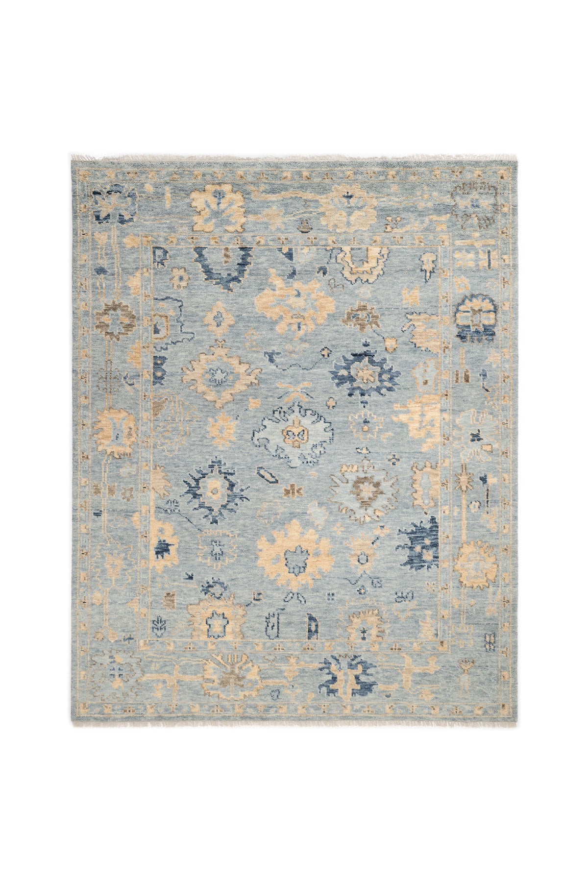 Lagos, Hand-Knotted Area Rug - 3' 0" X 5' 0" Light Gray