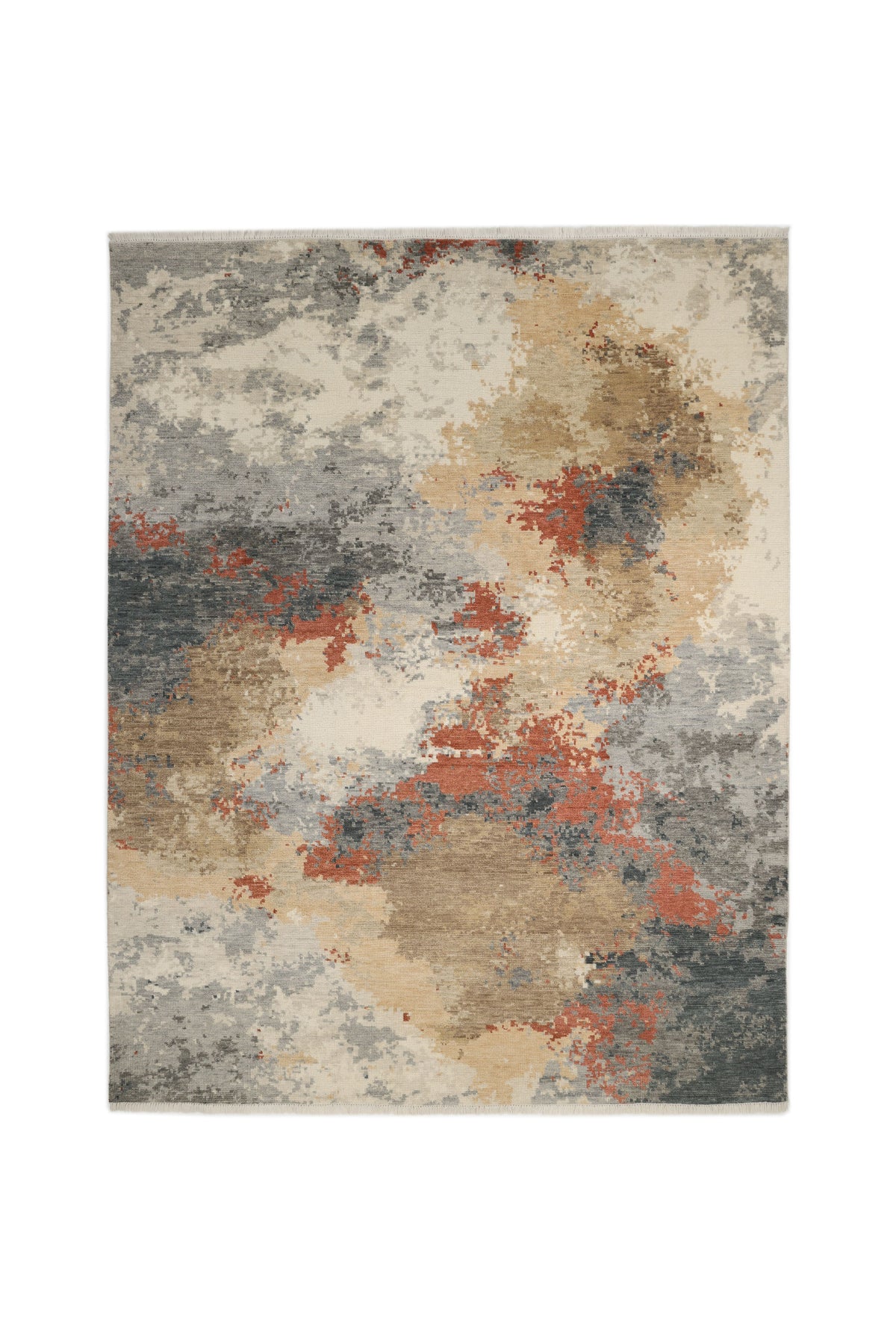 Glasgow Wool Hand Knotted Contemporary Area Rug Multi