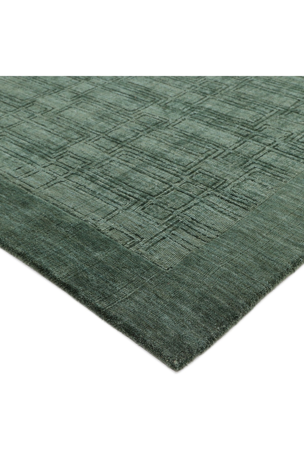 Sterling Wool Hand -loomed Contemporary Area Rug Green