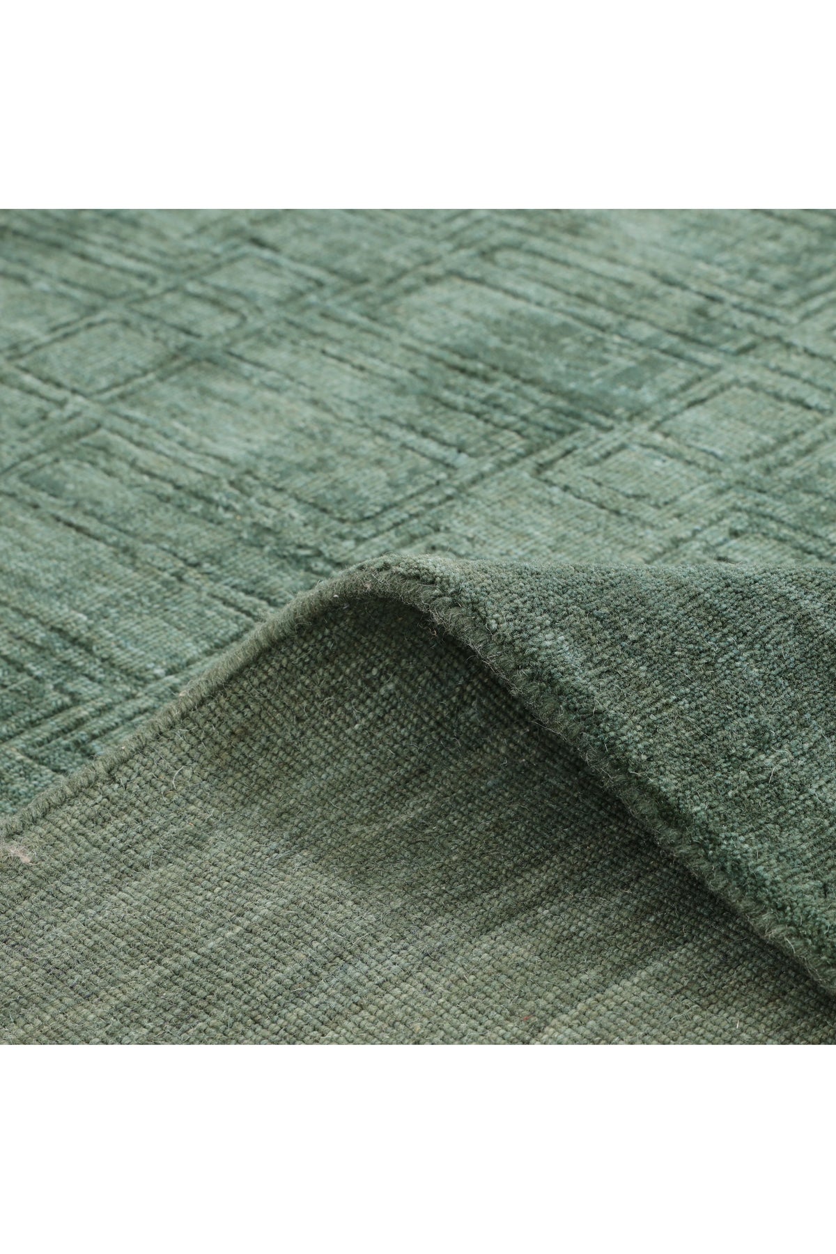 Sterling Wool Hand -loomed Contemporary Area Rug Green